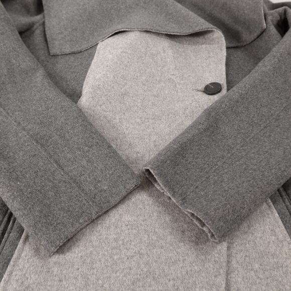 DVF Diane Von Furstenberg Shannon Coat Jacket Womens Small Gray Corporate Siren - Picture 16 of 16